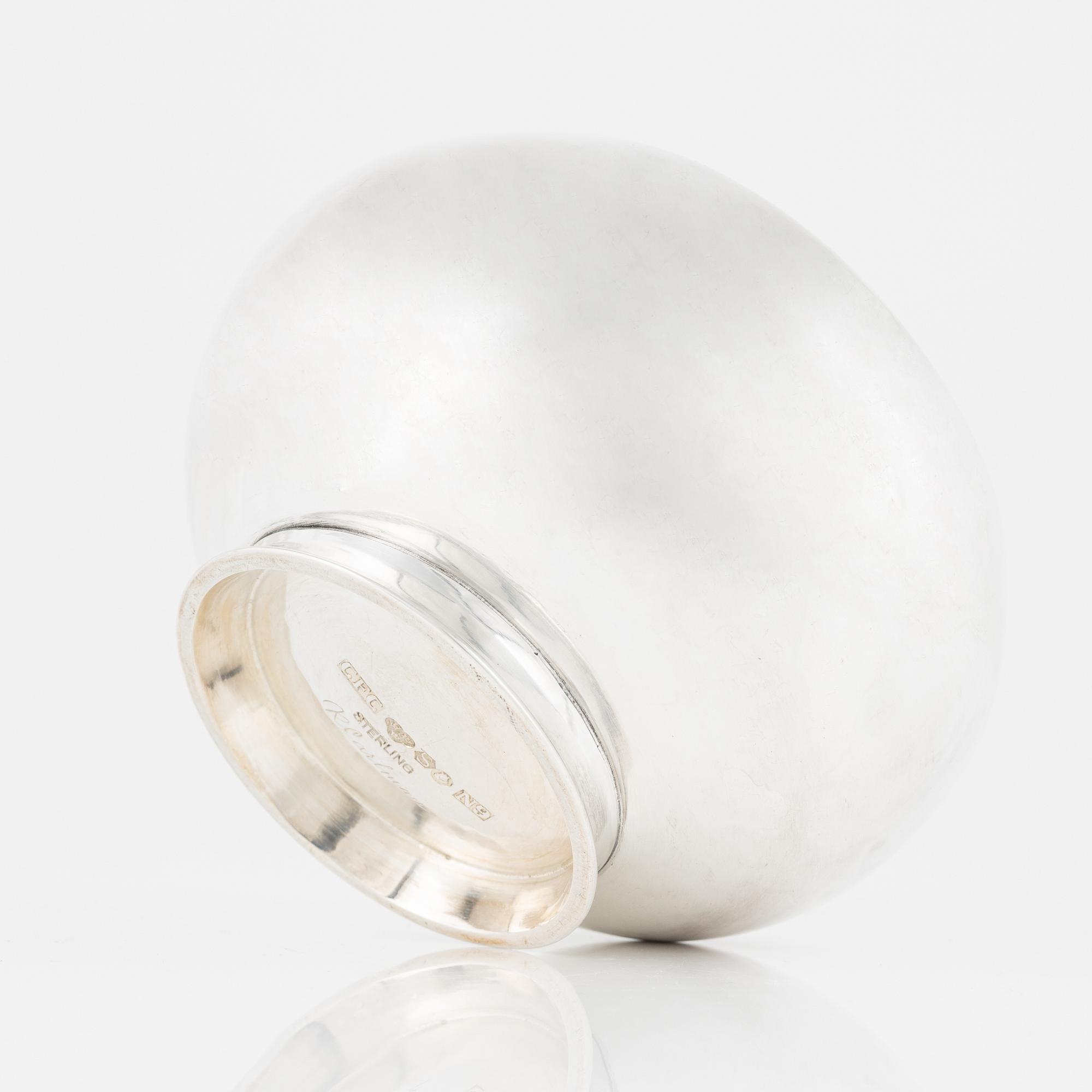 Rolf Carlman, a sterling silver bowl, CF Carlman, Stockholm 1963.