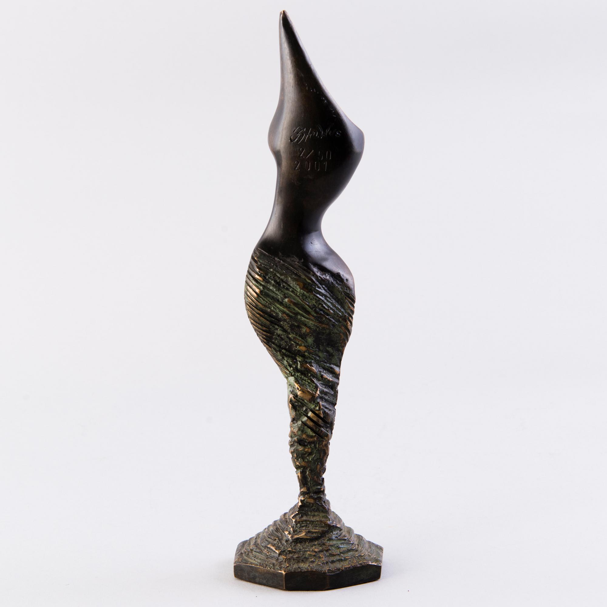 STAN WYS, skulptur, signerad, daterad 2001 och numrerad 2/50.