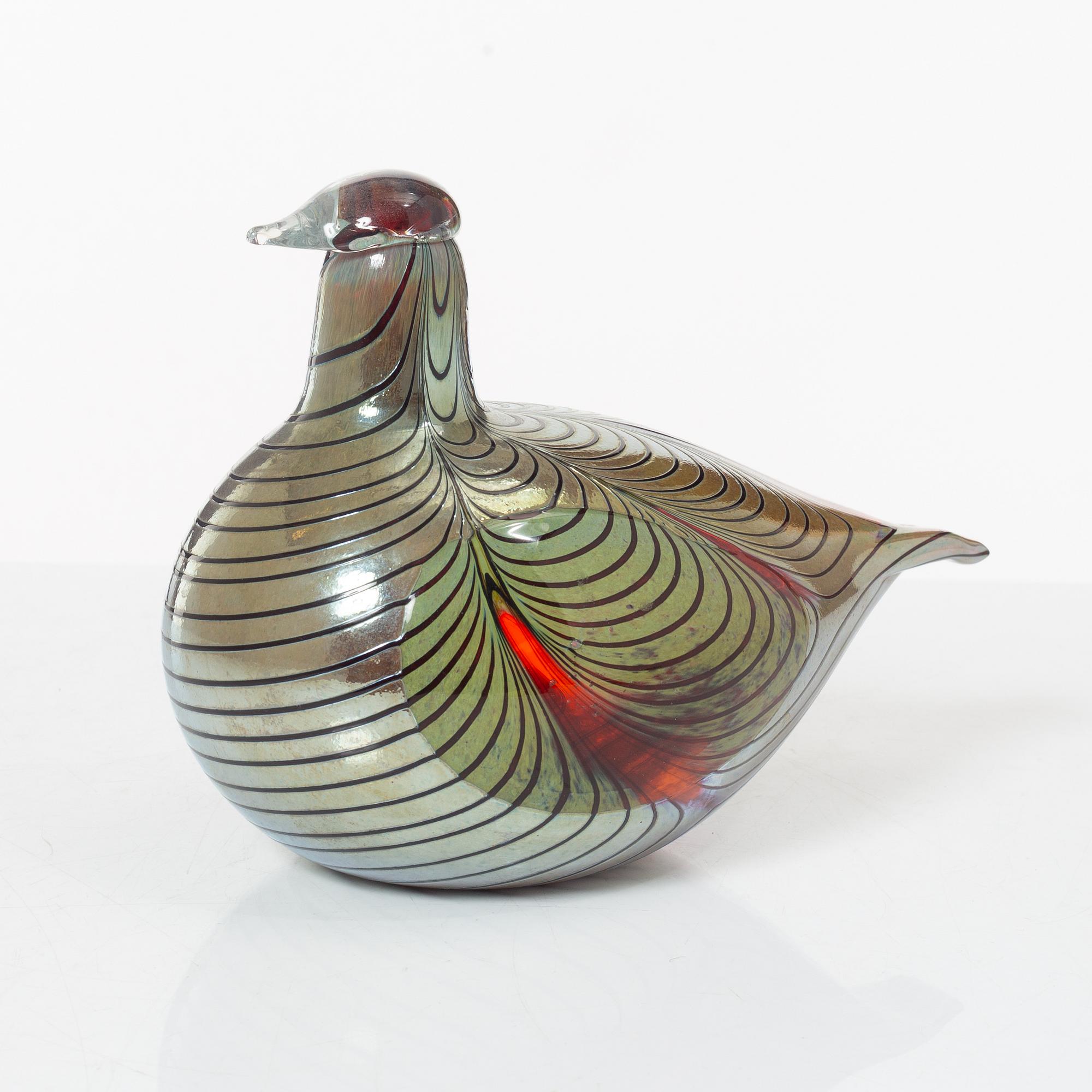 Oiva Toikka, fågel, glas, Nuutajärvi, Notsjö, Finland.