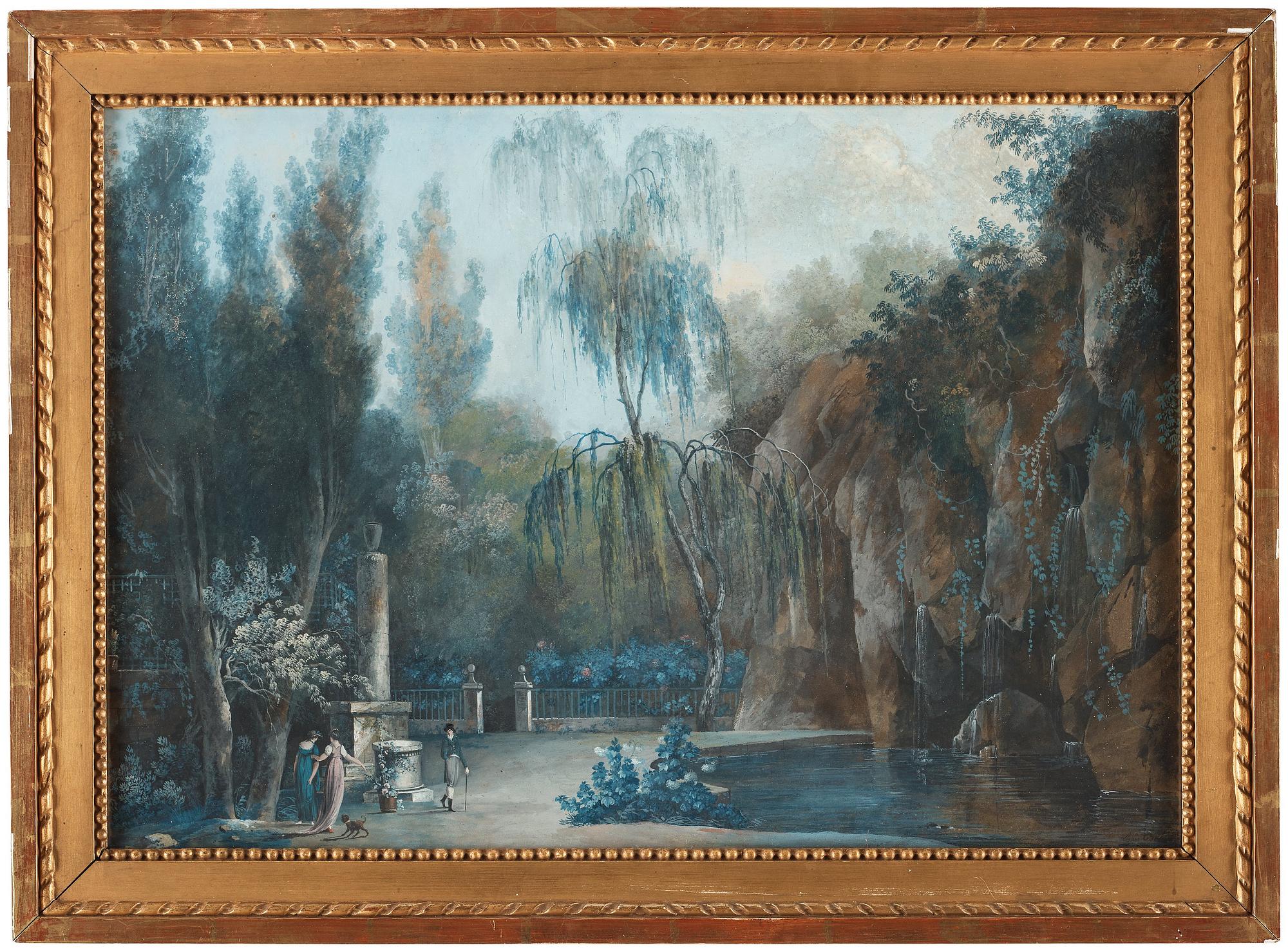 Louis Belanger, Figures in a park.