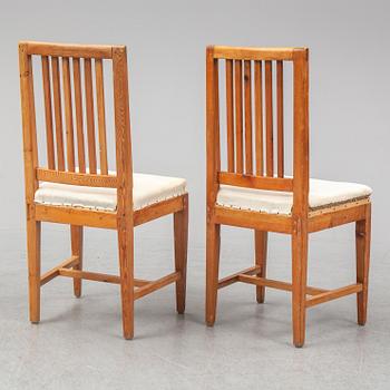 Six Swedish 19th century chairs.