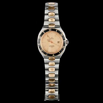 HERRARMBANDSUR, stål samt 18k guld, Omega, Seamaster, Professional, 1900-talets sista kvartal.
