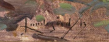 JUSTUS LUNDEGÅRD, olja på duk, signerad.