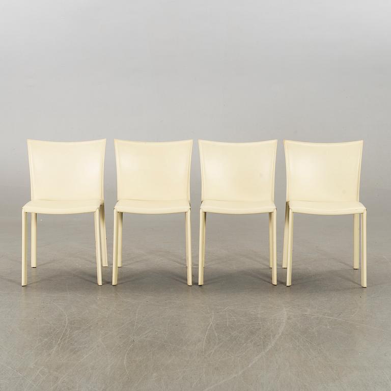 CHAIRS, a set of four chairs, Cidue, Italy, style of Mario Bellini.