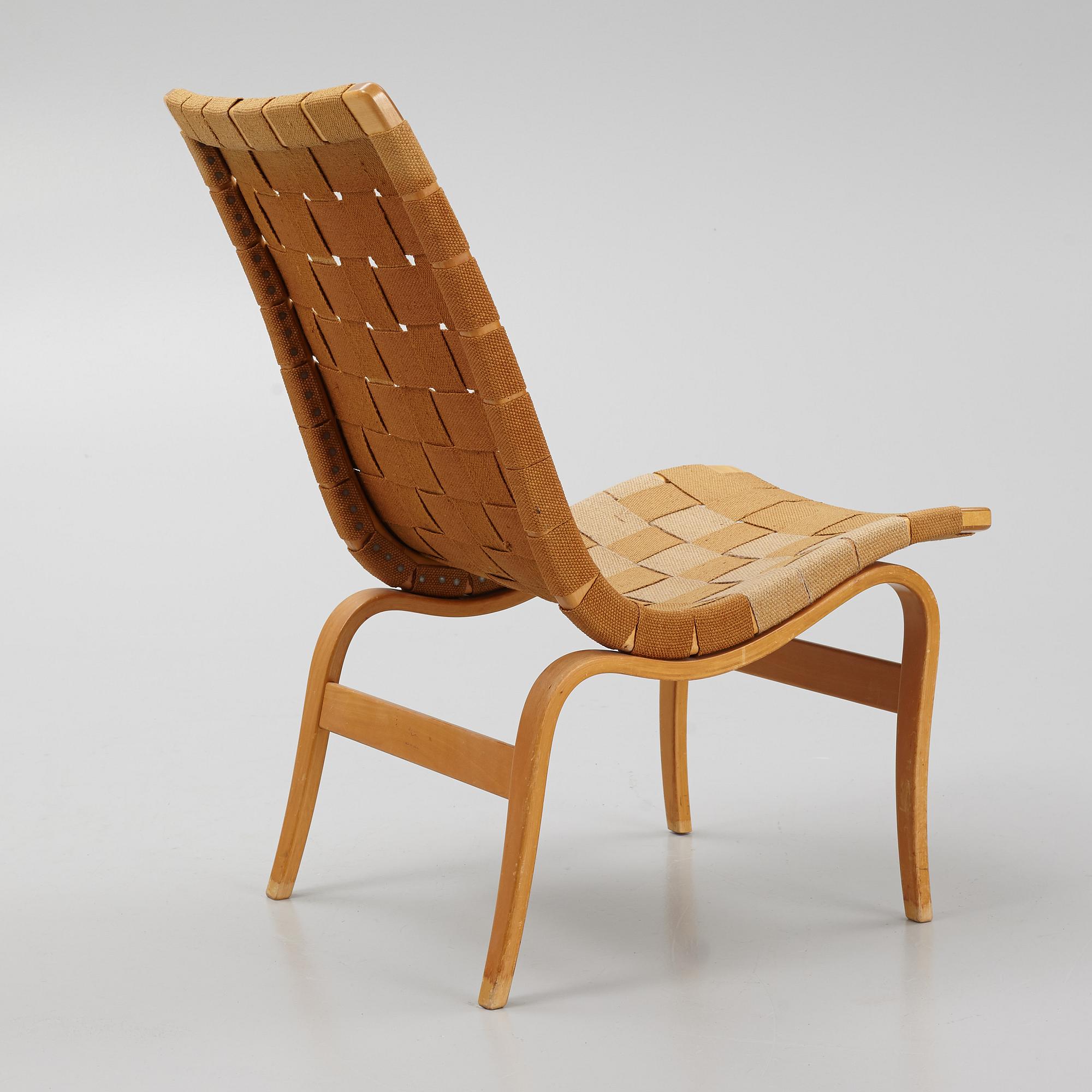 Bruno Mathsson, an 'Eva' easy chair, Firma Karl Mathsson, Värnamo, Sweden, dated 1941.