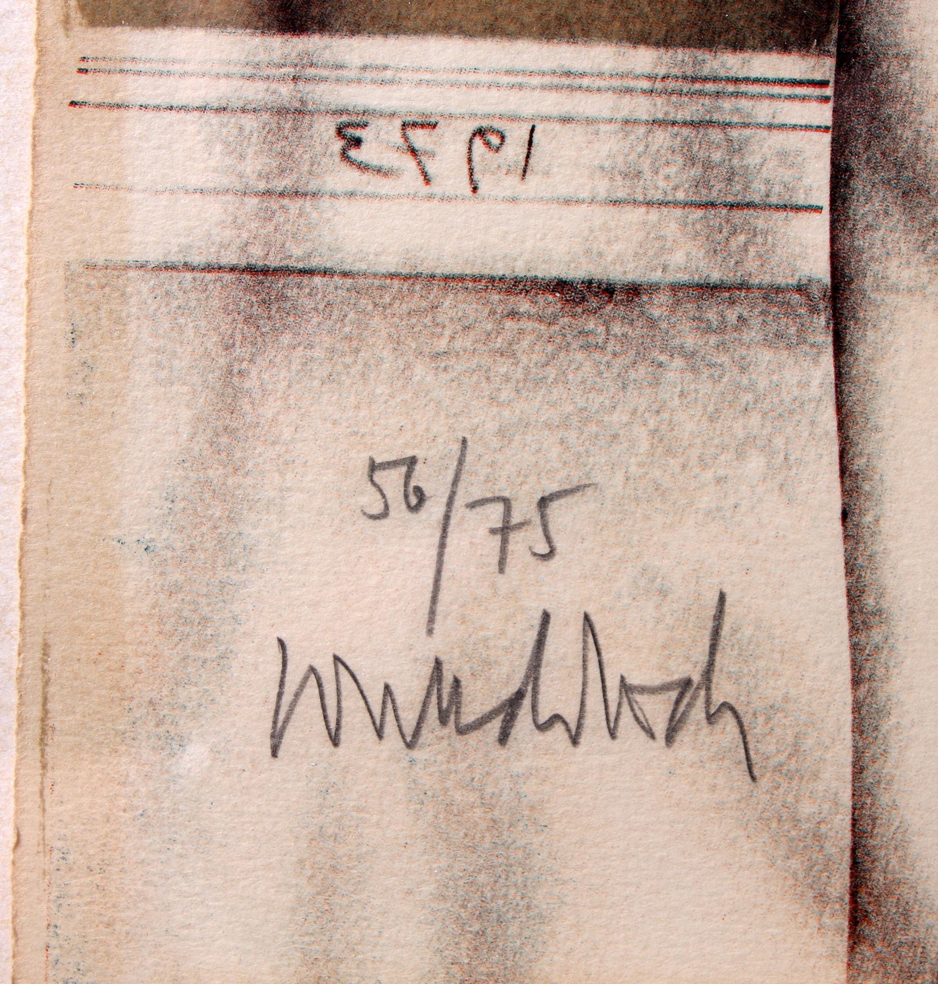 PAUL WUNDERLICH, färglitografi, sign, dat 1973 samt numr 56/75.
