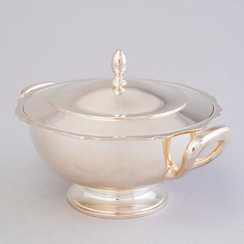 A lidded silver bowl, Finnish control marks, Helsinki 1954.