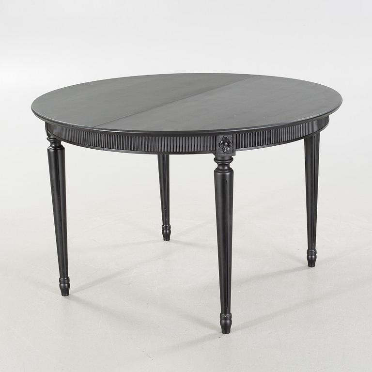 A gustavian style dining table, late 20th century.