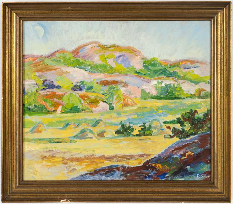 Birger Simonsson, oil on panel, signed BS.