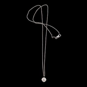 HÄNGE, 18k vitguld, solitär briljantslipad diamant tot ca 1.16 ct.