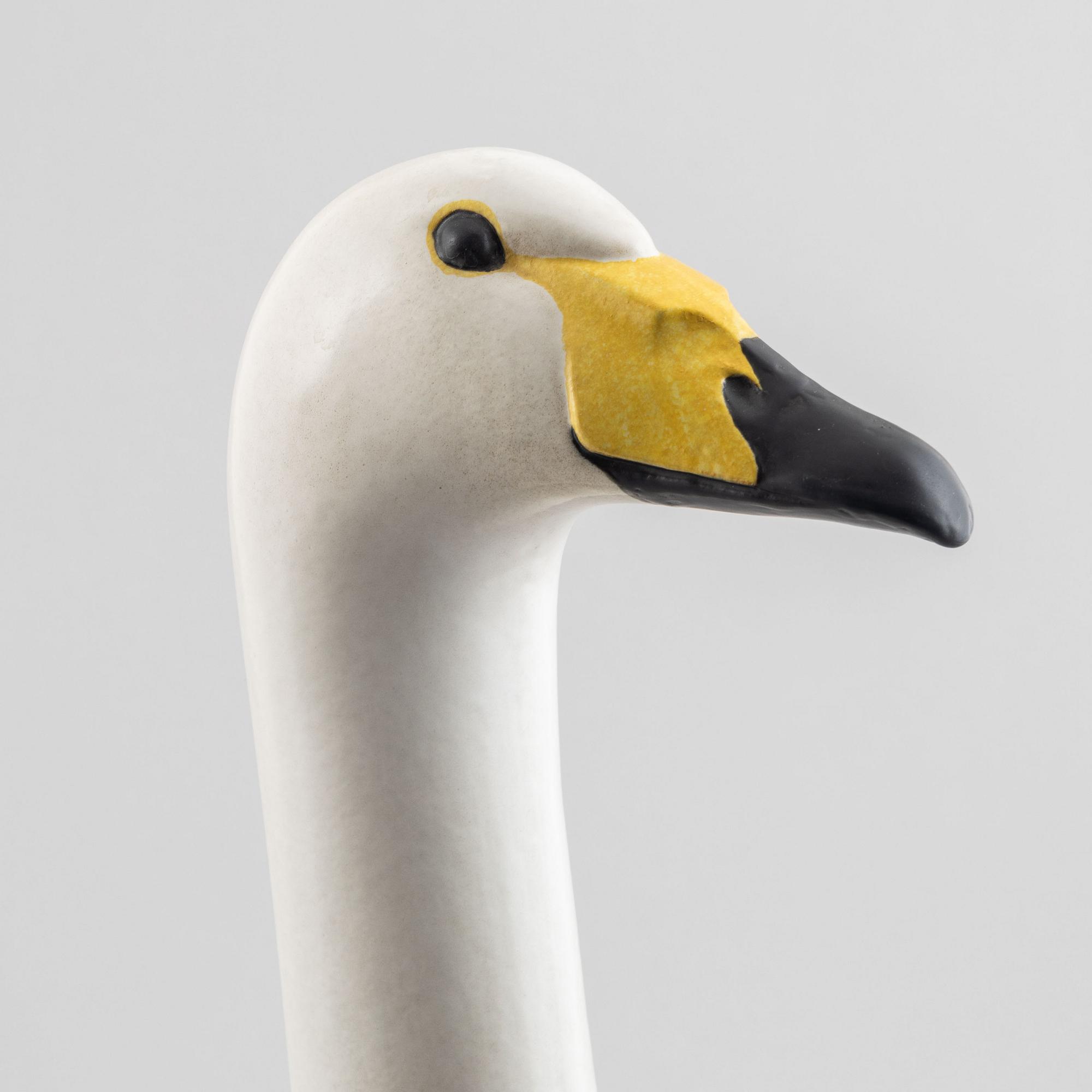 Paul Hoff, a stoneware sculpture of a swan, Gustavsberg Studio, Sweden 1990.
