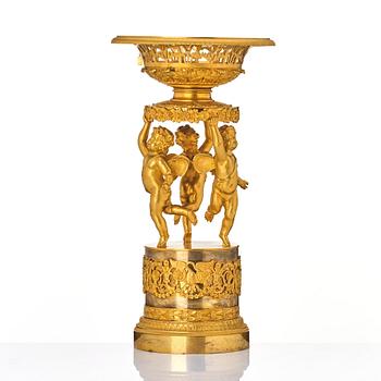 An Empire gilt bronze centerpiece, early 19th century.