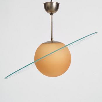 Edward Hald, a ceiling lamp model "HD 711/712", Orrefors, 1930s.