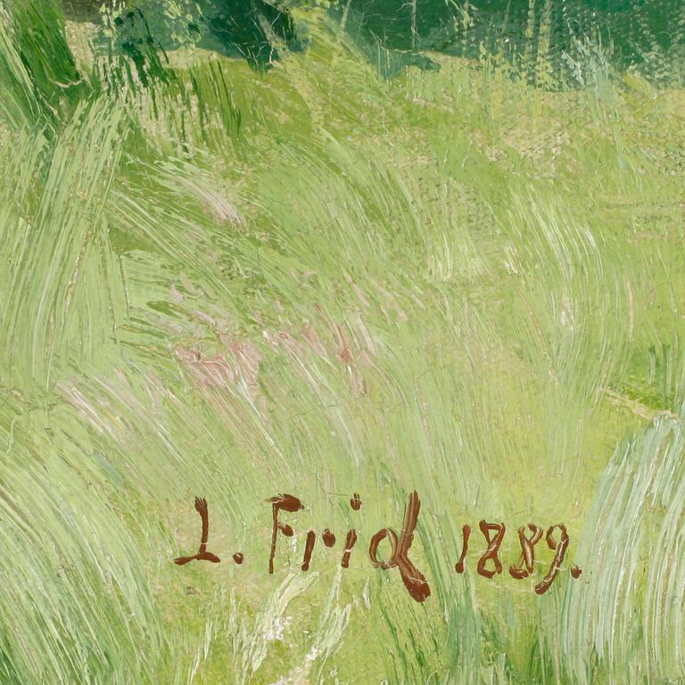 LUDVIG FRID, olja på duk, signerad och daterad 1889.