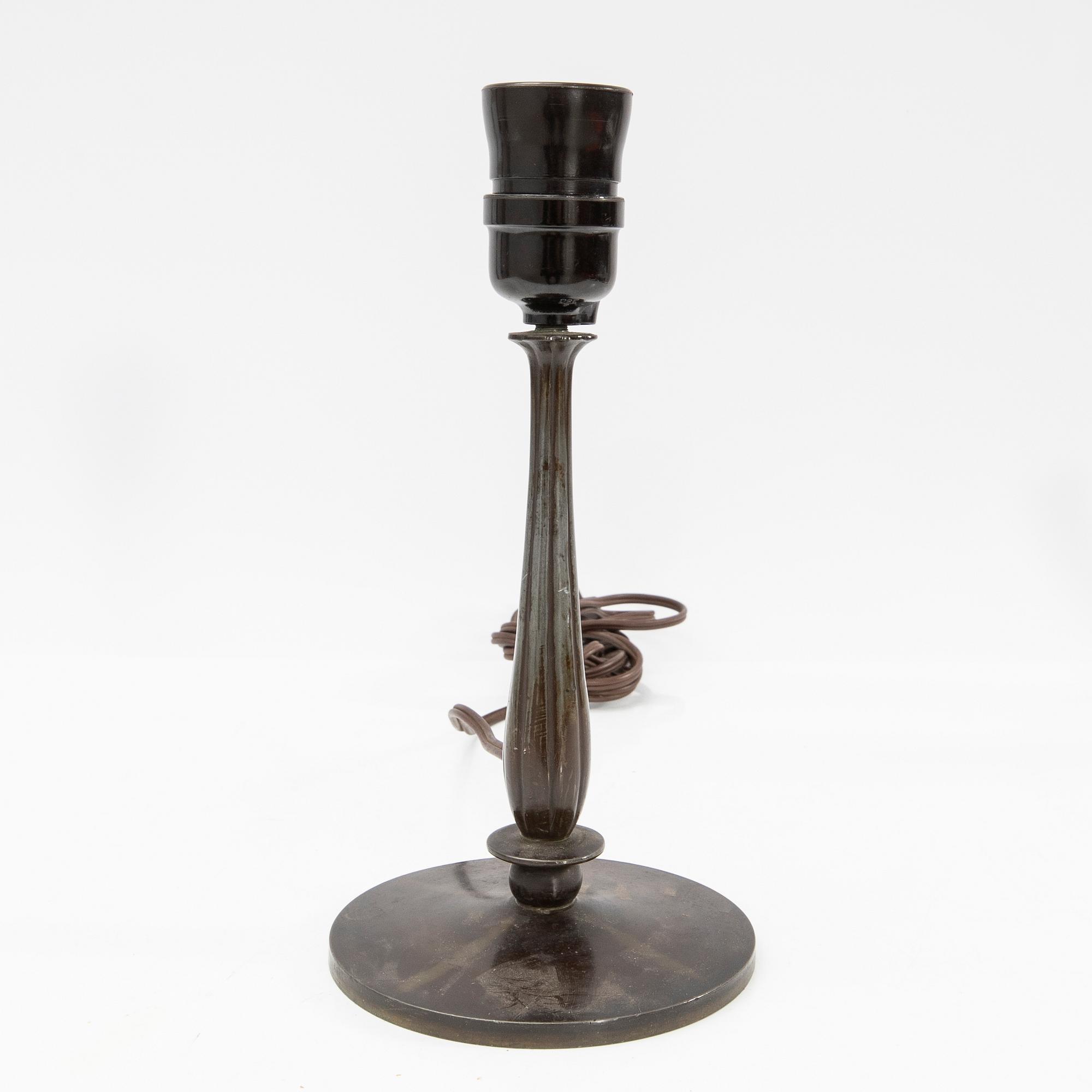 Just Andersen, Table lamp, Denmark, first half of the 20th century.