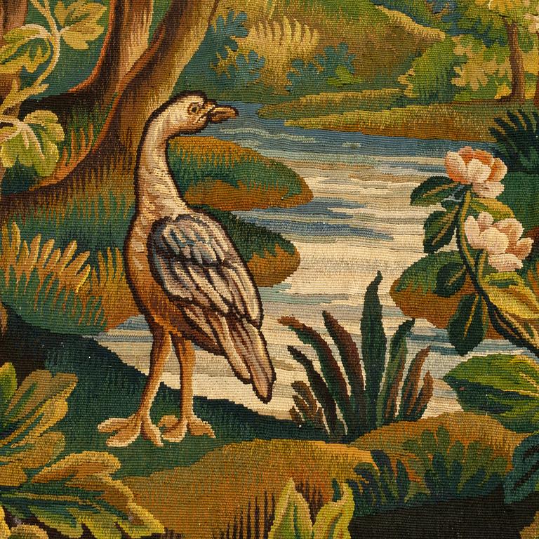 Vävda tapeter, 3 delar, gobelängteknik, omkring år 1900-1900-talets första hälft.