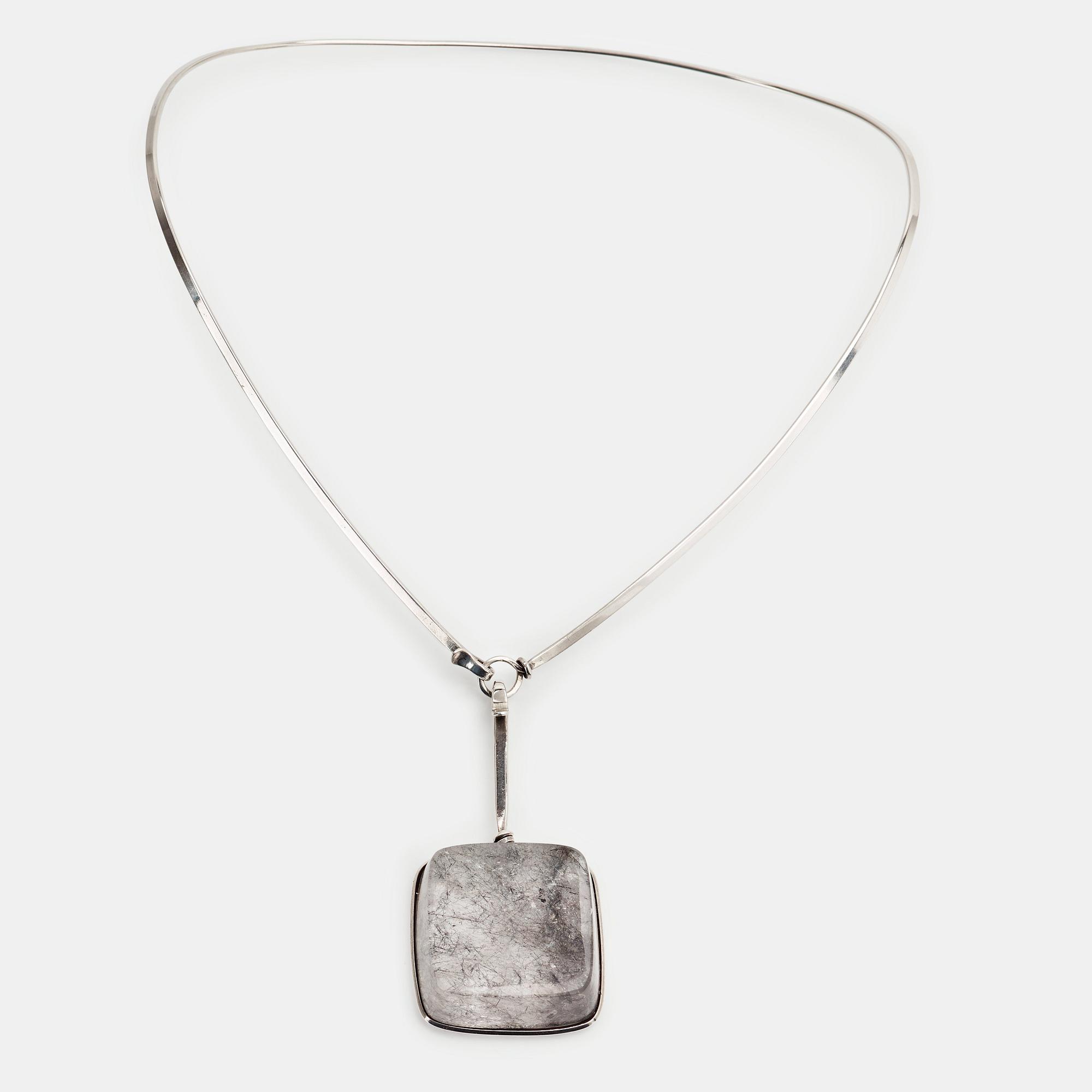 Vivianna Torun Bülow-Hübe, a silver necklace with pendant, executed in her own workshop.