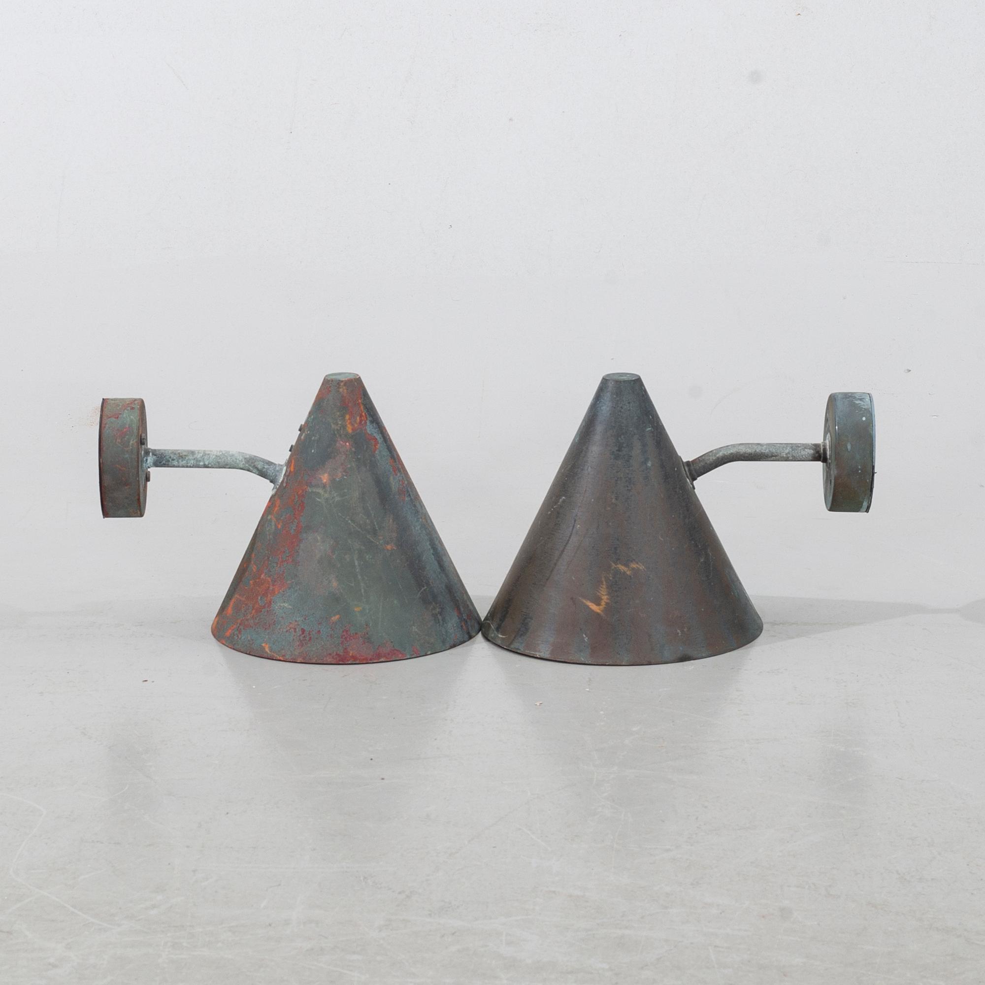 HANS-AGNE JAKOBSSON, Two "Tratten" Wall lamps, Markaryd, second half of the 20th century.