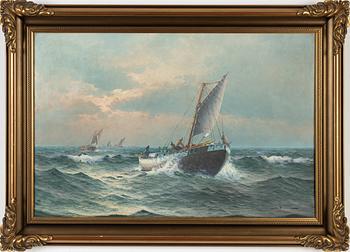 Johan Ossian-Andersson, olja på duk, signerad.