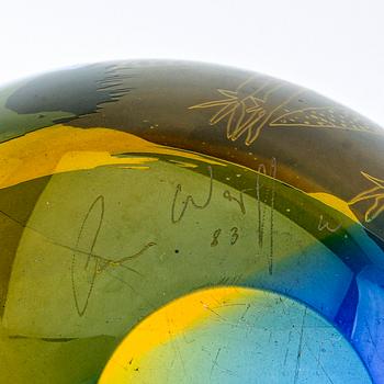 Ann Wärff, skål överfång signerad daterad och numrerad.