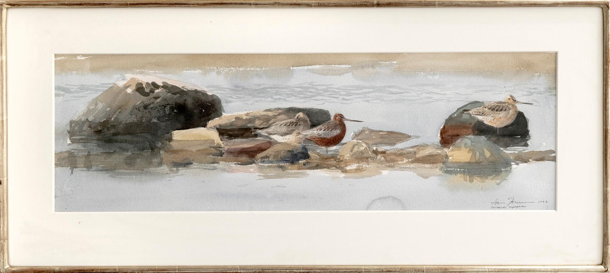 Lars Jonsson, ,  watercolour signed and dated 1993.