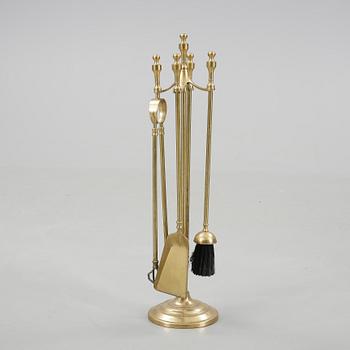 BRASSTÄLL, mässing, 4 delar, 1900-tal.