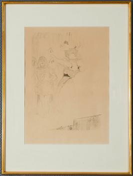Henri de Toulouse-Lautrec, "LENDER DANSANT LE PAS DU BOLÉRO, DANS CHILPERIC (1895)".