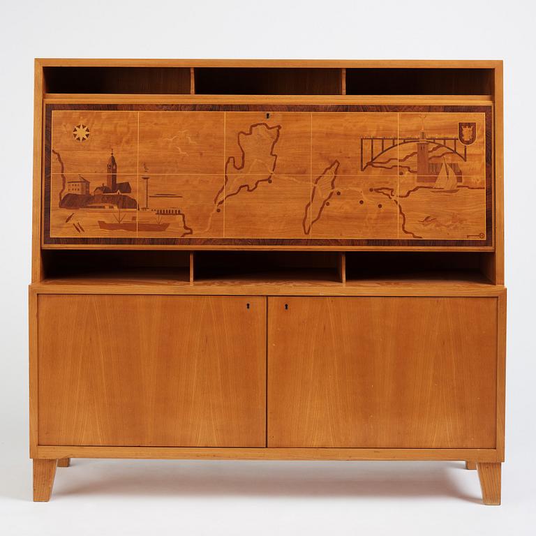 Otto Schulz, a bar cabinet, 'Göta kanal', Boet, Gothenburg, 1940s.