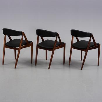 STOLAR, 3 st, teak, Kai Kristensen, danmark, 1950/60-tal.