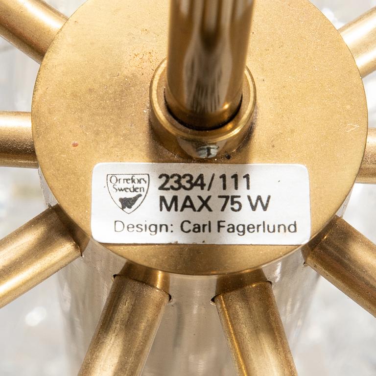 Carl Fagerlund, ceiling lamp, Orrefors.