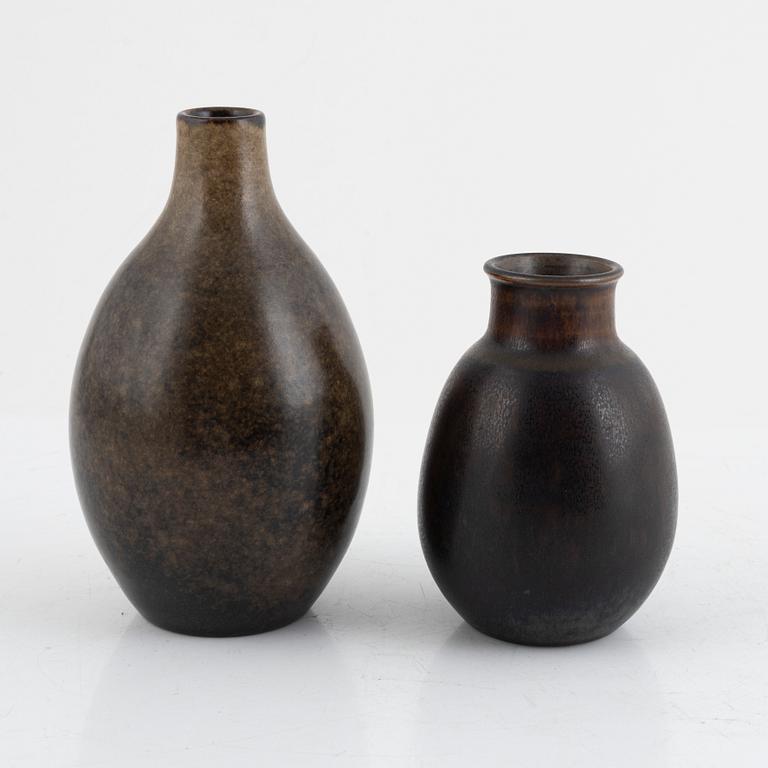 Erich & Ingrid Triller, two vases, Tobo.