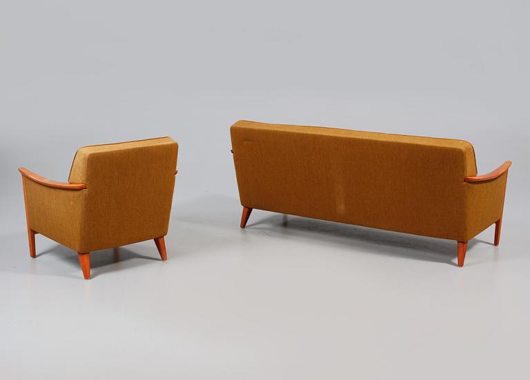 SOFFA samt FÅTÖLJ, 1960-tal.