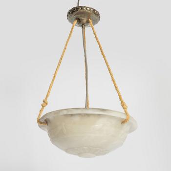A ceiling pendant light, 1920s.