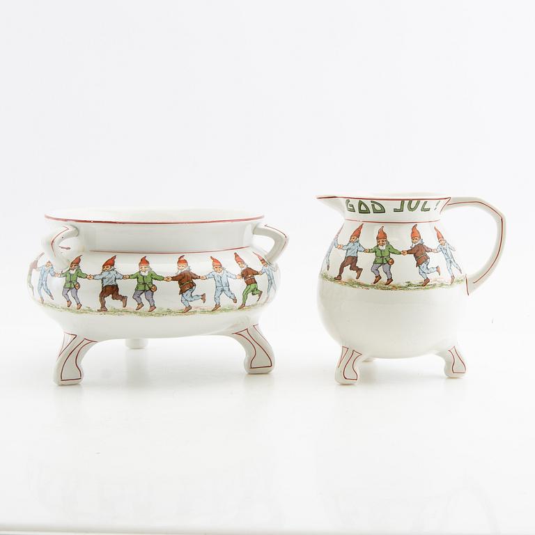 Porcelain bowl and jug Villeroy & Boch Germany first half of the 20th century stoneware.