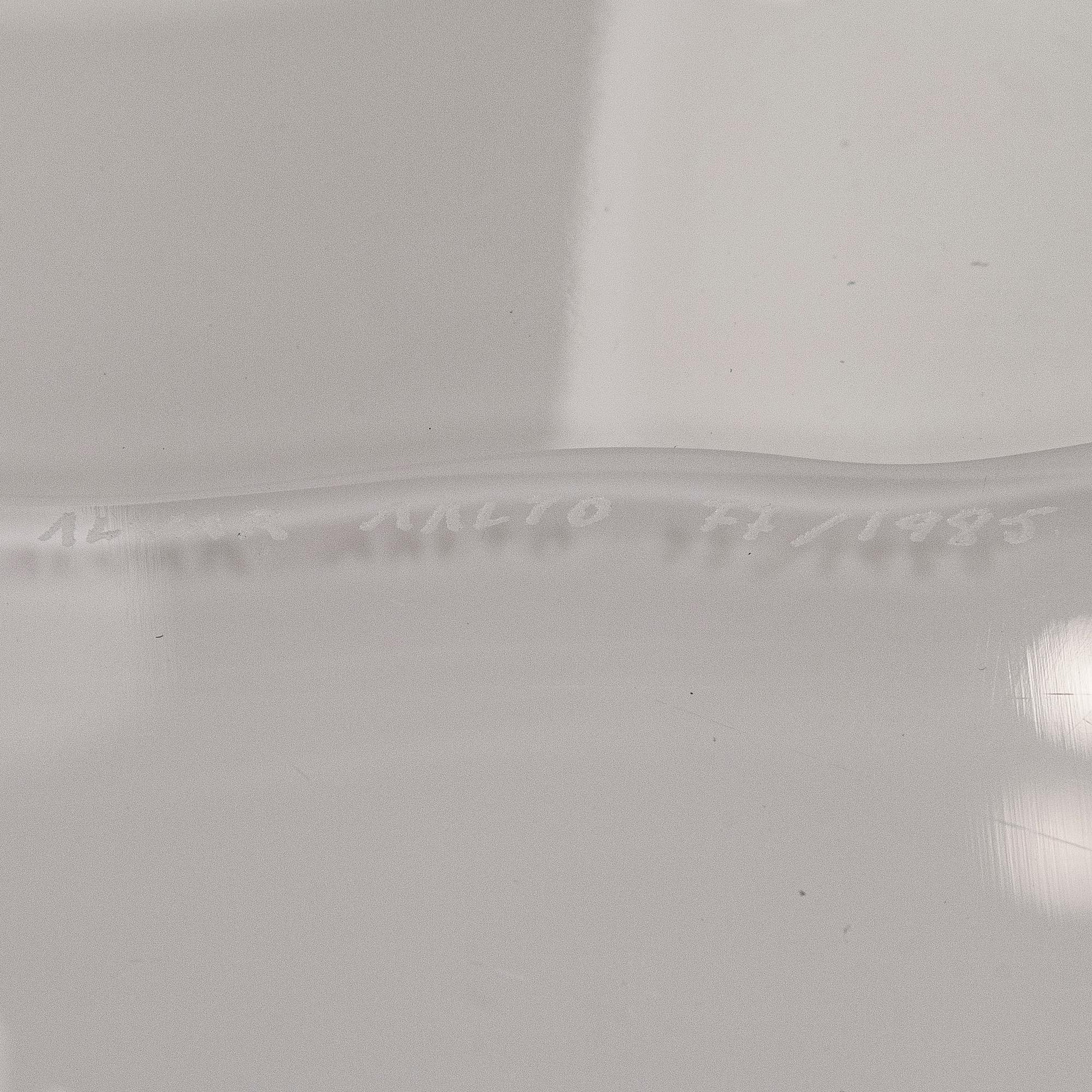 Alvar Aalto, konstglas, "Aalto-blomman", fyra delar, signerad Alvar Aalto 77 / 1985.