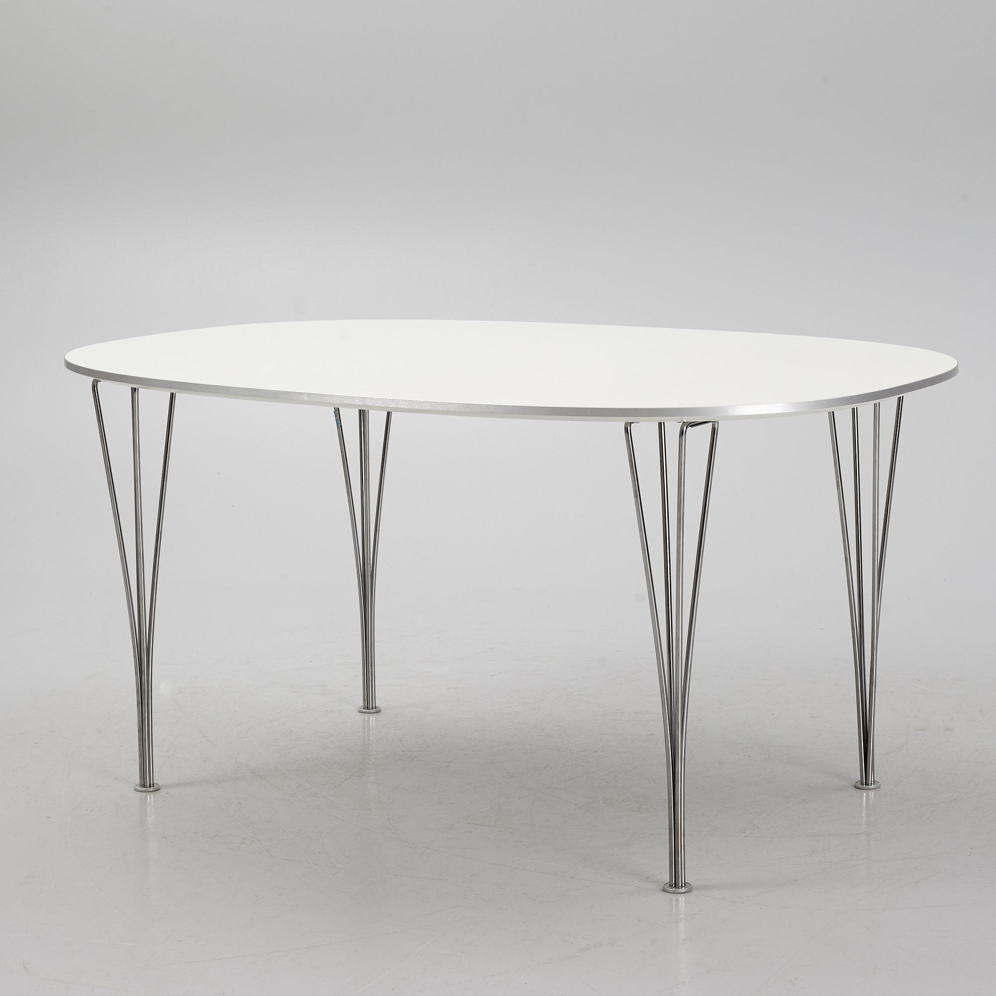 Bruno Mathsson & Piet Hein, matbord, "Superellips",Fritz Hansen, Danmark.