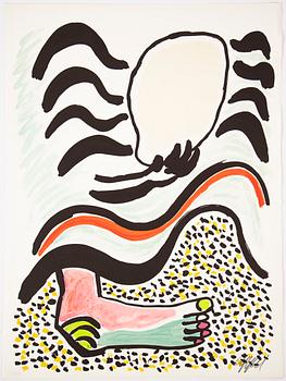 Karel Appel, portfolio with 5 lithographs in colour, "Tantrika 1", 1983, signed 16/75.