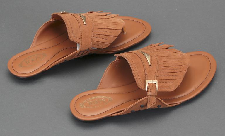 SANDALER, Tod´s, ett par slip-in sandaler, storlek 37.