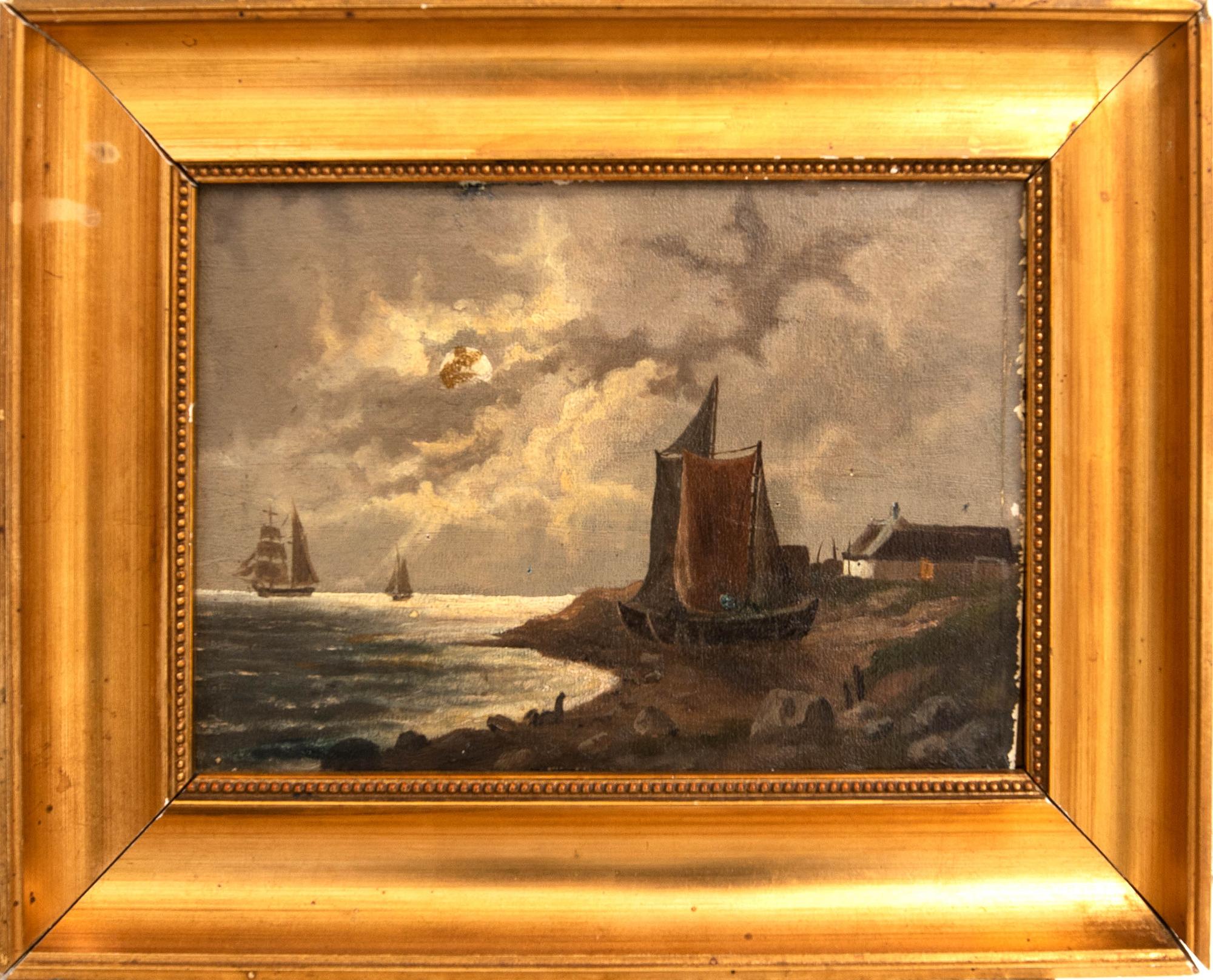 Okänd konstnär 1800/1900-tal, Fiskeläge.