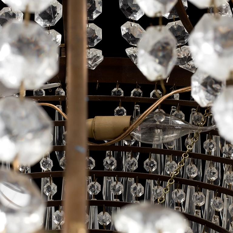 A CHANDELIER, Empire-style, second half of the 20th century.