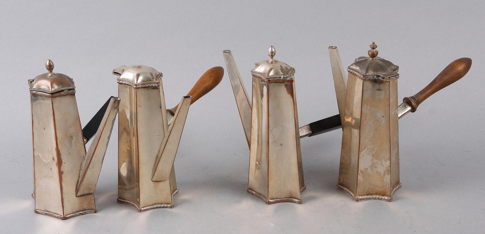 KANNOR, 4 st, pläter. 1900-talets början.