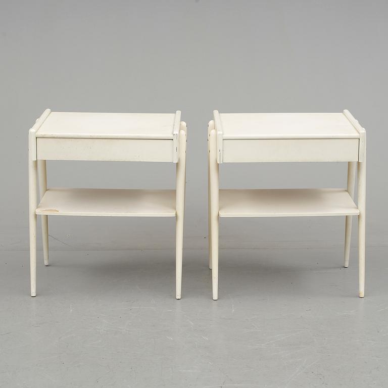 SÄNGBORD, ett par, AB Carlström & Co Möbelfabrik, 1960-tal.
