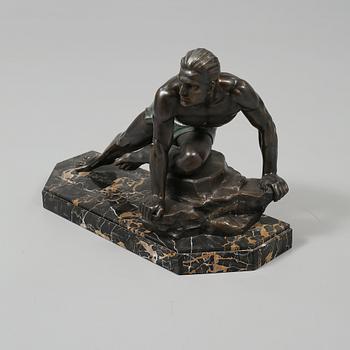 SKULPTUR, bronserad och grönpatinerad metall, 1900-talets första hälft.