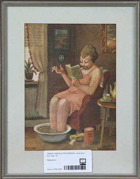 HARALD SKOGSBERG, akvareller, 4 st, sign.