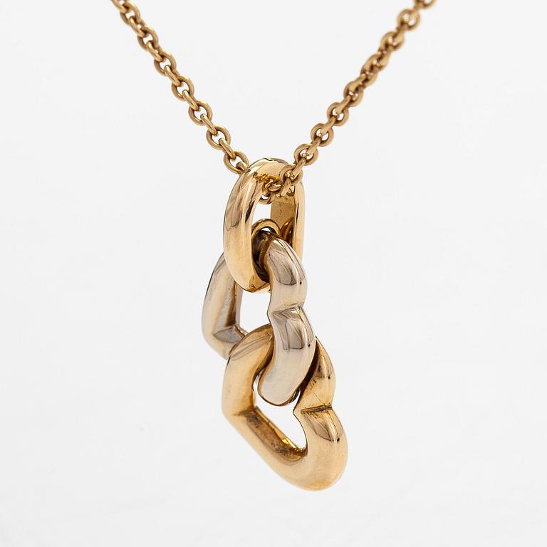 Cartier, halsband,  18K guld med hänge i form av två hjärtan.