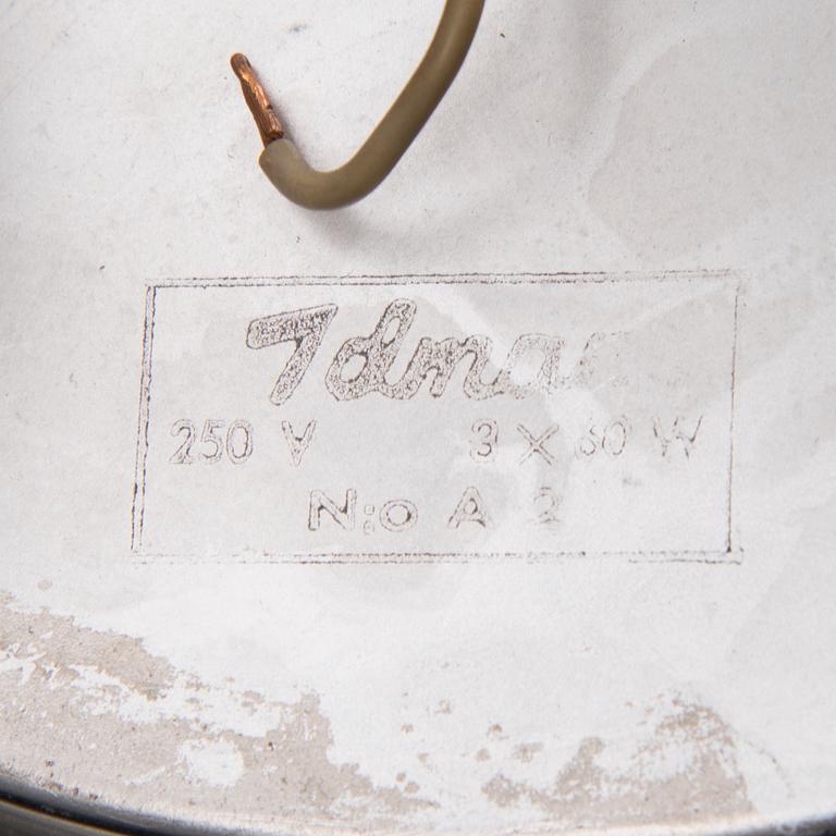 Kattovalaisin / plafondi, malli 80220, Idman, 1900-luvun puoliväli.