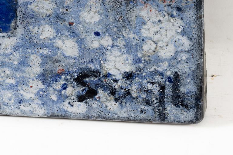 Stig Lindberg, Wall relief in enamelled sheet metal, Gustavsberg, 1960s.