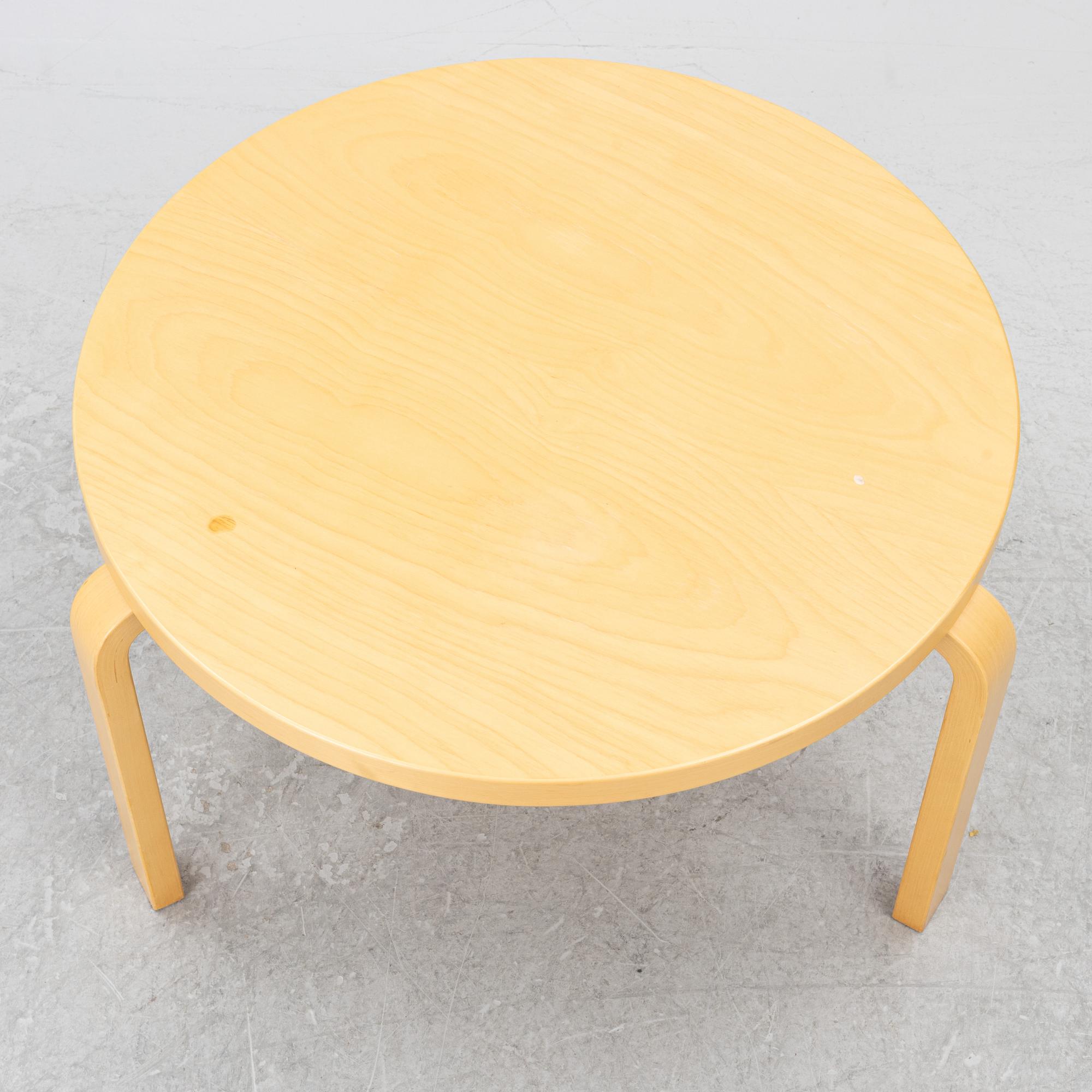 Alvar Aalto, a small table, ARtek, Finland, 1990.