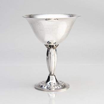 Georg Jensen, a sterling bowl on a stem, Copenhagen 1925-1932, design nr 446.