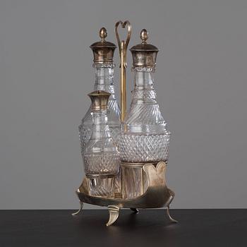 A late Gustavian cruet-set, early 19th century.